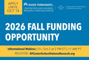 2026 Fall Funding Opportunity - Apply until October 14