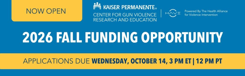 Now Open 2026 Fall Funding Opportunity. Applications due Wednesday October 14 at 3 PM ET
